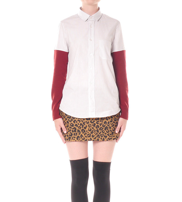 Each X Other Contrast Sleeve Shirt Each X Other Contrast Sleeve Shirt