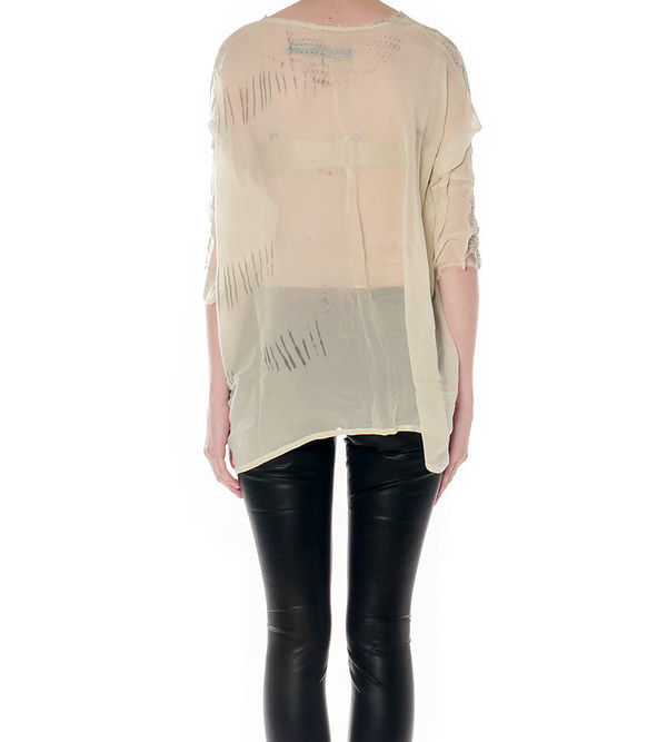 Raquel Allegra Silk Oversize Tie-Dye Tee Raquel Allegra Silk Oversize Tie-Dye Tee