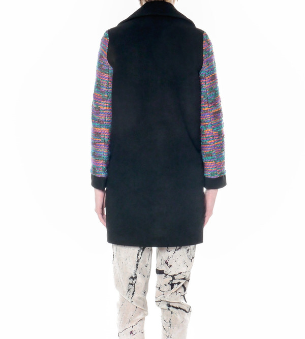 Calla Overcoat with Tweed Sleeves Calla Overcoat with Tweed Sleeves
