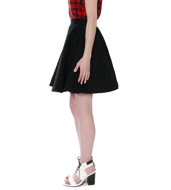 G.V.G.V. Heart Quilted Flare Skirt G.V.G.V. Heart Quilted Flare Skirt