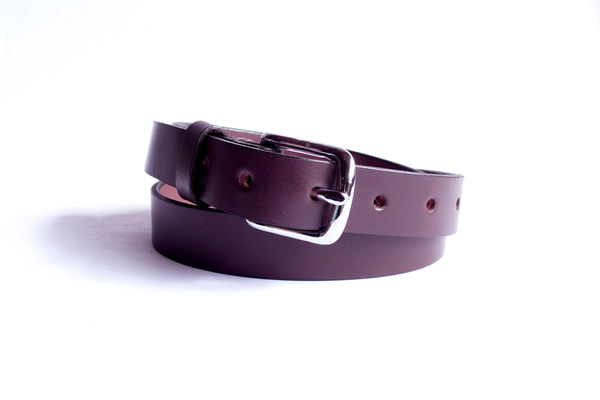 Sara Barner 1 Inch Dark Brown Belt with Silver Buckle Sara Barner 1 Inch Dark Brown Belt with Silver Buckle
