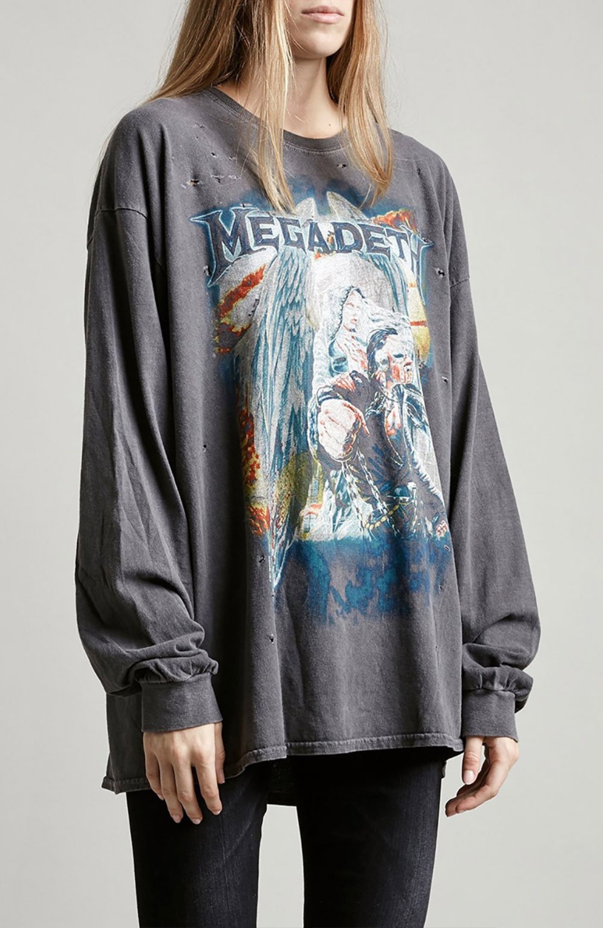 R13 Megadeth Tee - Faded Black | Garmentory