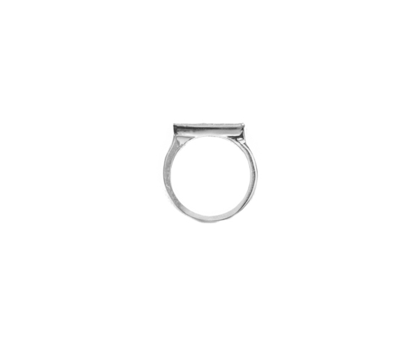 E.M. Silver and 3 Stone Bar Ring E.M. Silver and 3 Stone Bar Ring