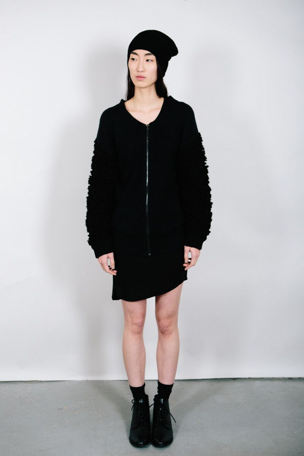 SHAE NY Boucle Sweater Bomber SHAE NY Boucle Sweater Bomber