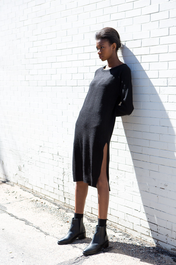 Achro Side Slit Sweater Dress Achro Side Slit Sweater Dress