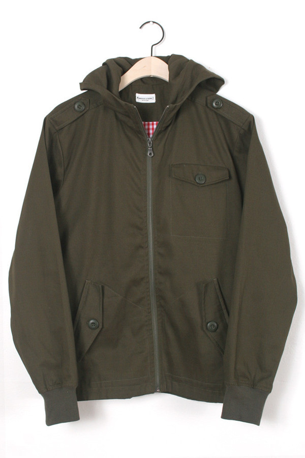 Men's Bridge & Burn Alda Olive Zip-Up Jacket Men's Bridge & Burn Alda Olive Zip-Up Jacket