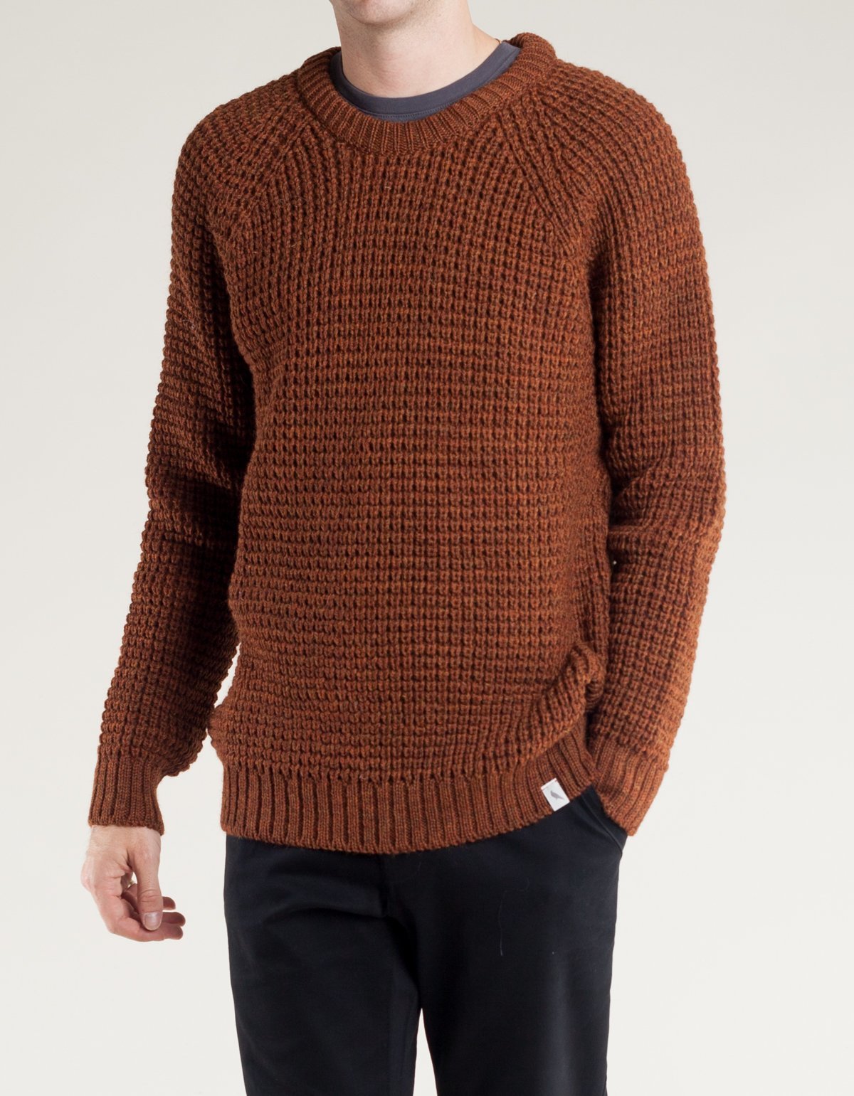 Peregrine Waffle Neck Crew Jumper 