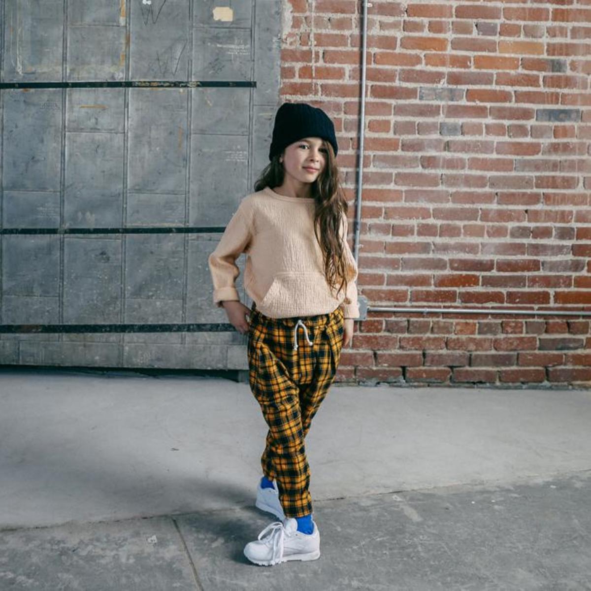mustard yellow plaid pants
