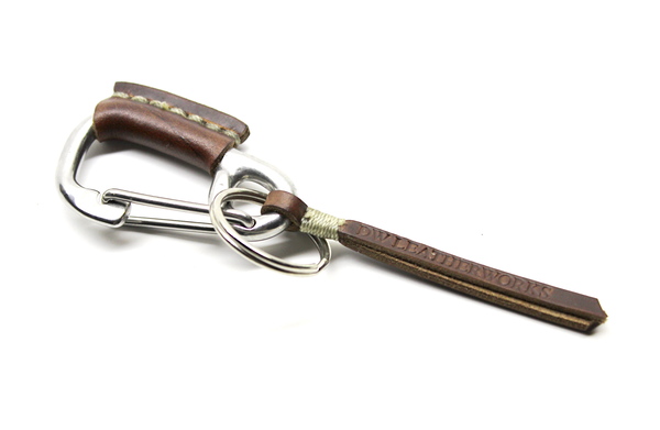 DW Leatherworks Carabiner Key Ring - Brown DW Leatherworks Carabiner Key Ring - Brown