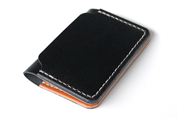 DW Leatherworks Folded Card Wallet - Black/Tan DW Leatherworks Folded Card Wallet - Black/Tan