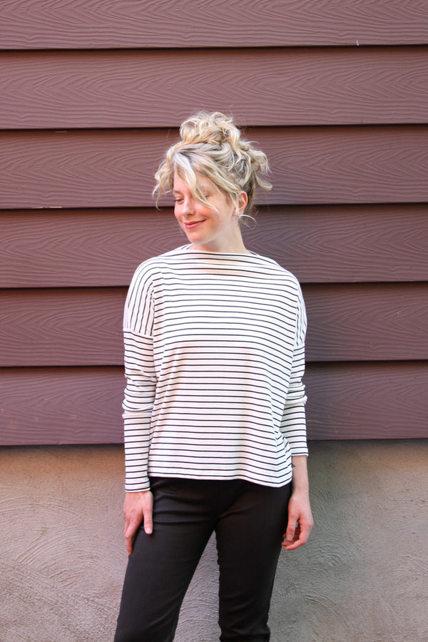 Hutchison Black and White Striped Top Hutchison Black and White Striped Top
