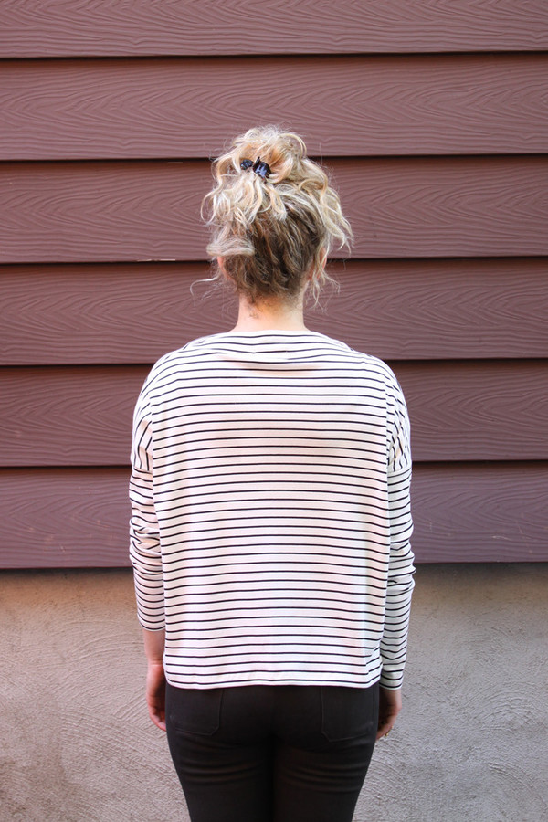 Hutchison Black and White Striped Top Hutchison Black and White Striped Top