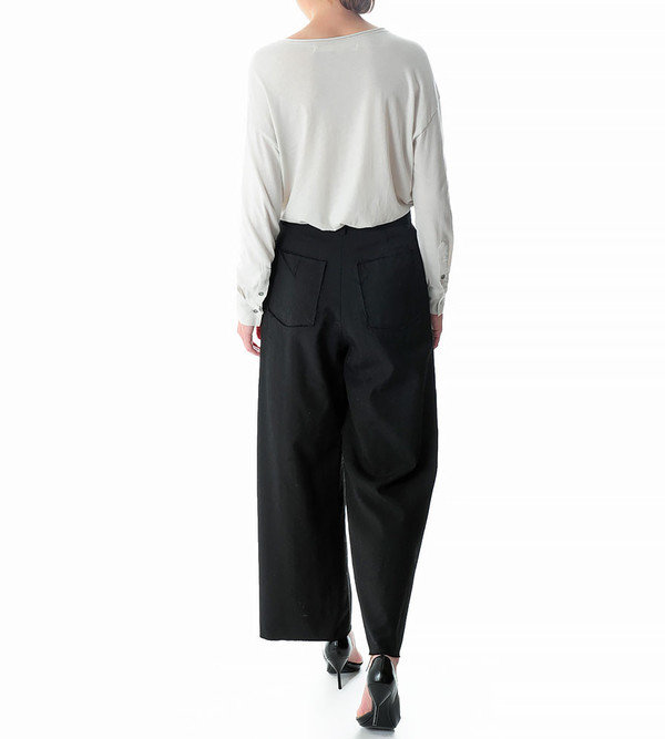 G.V.G.V. Wool Gabardine Wide Leg Trousers G.V.G.V. Wool Gabardine Wide Leg Trousers