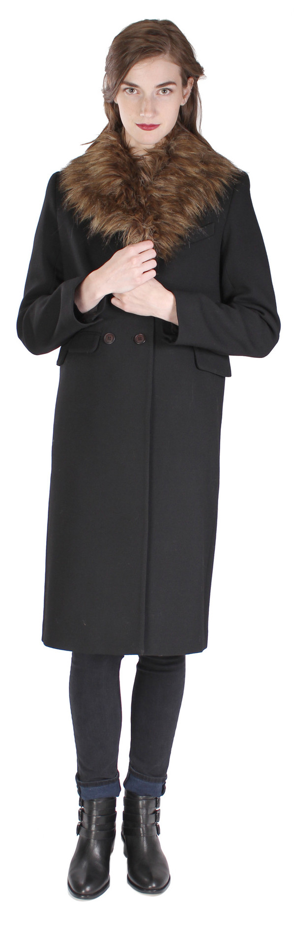 Smythe Tailored Coat with Removable Faux Fur Smythe Tailored Coat with Removable Faux Fur
