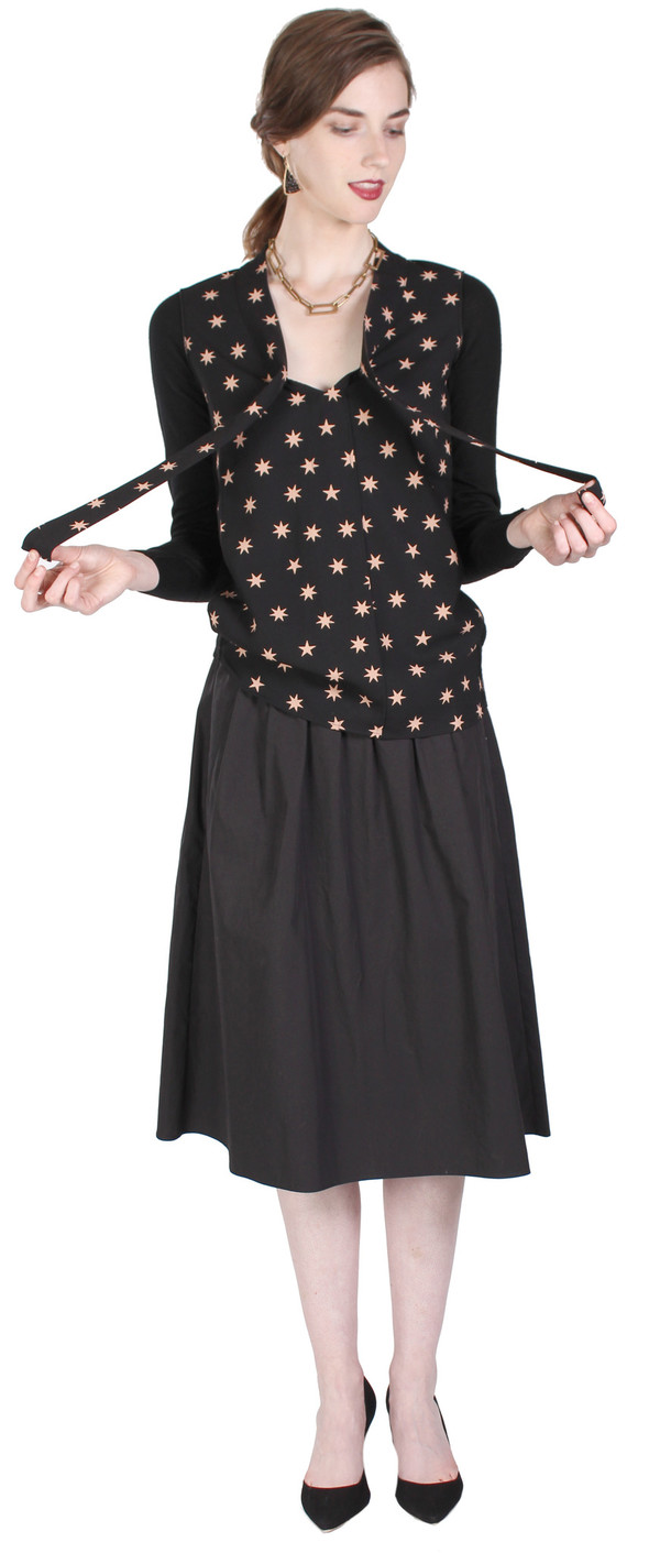 Sonia by Sonia Rykiel Wool Crepe Rock Star Sonia by Sonia Rykiel Wool Crepe Rock Star