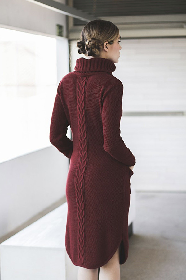 Livlov Burgundy Knitted Dress Livlov Burgundy Knitted Dress