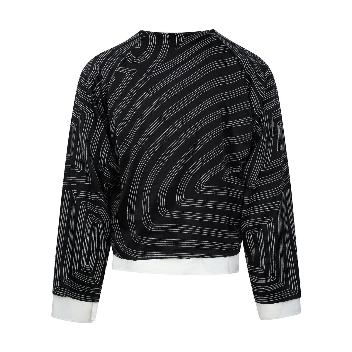 Sasquatchfabrix. Primitive Needlework Jacket Black Garmentory