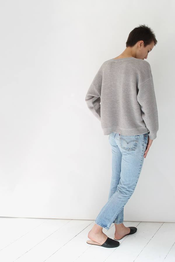 Micaela Greg ripple sweater | dove grey Micaela Greg ripple sweater | dove grey