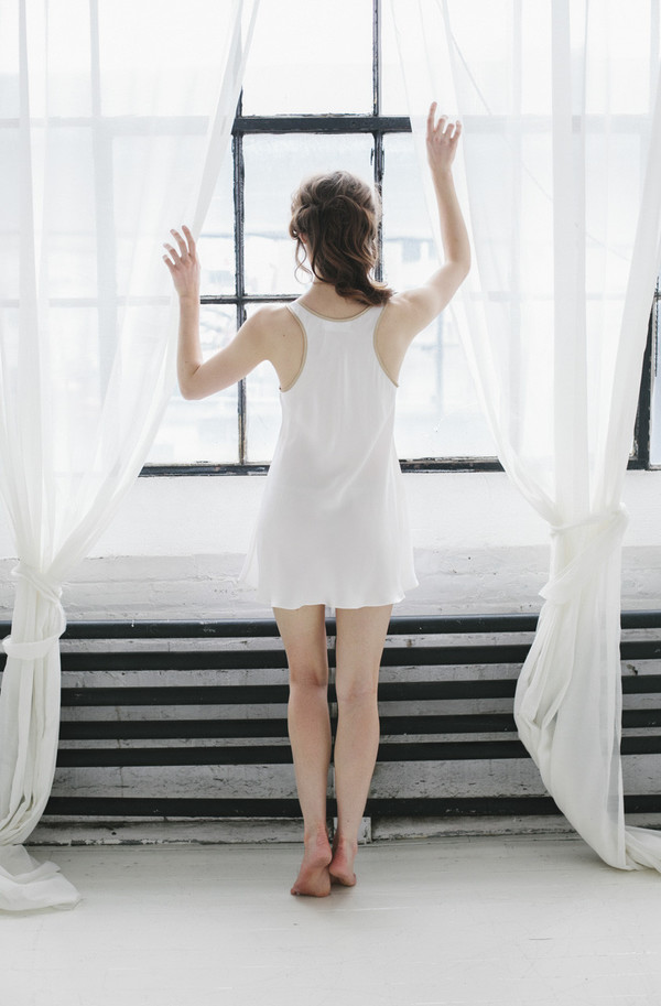 Flamingo Silk Racer Back Chemise Flamingo Silk Racer Back Chemise