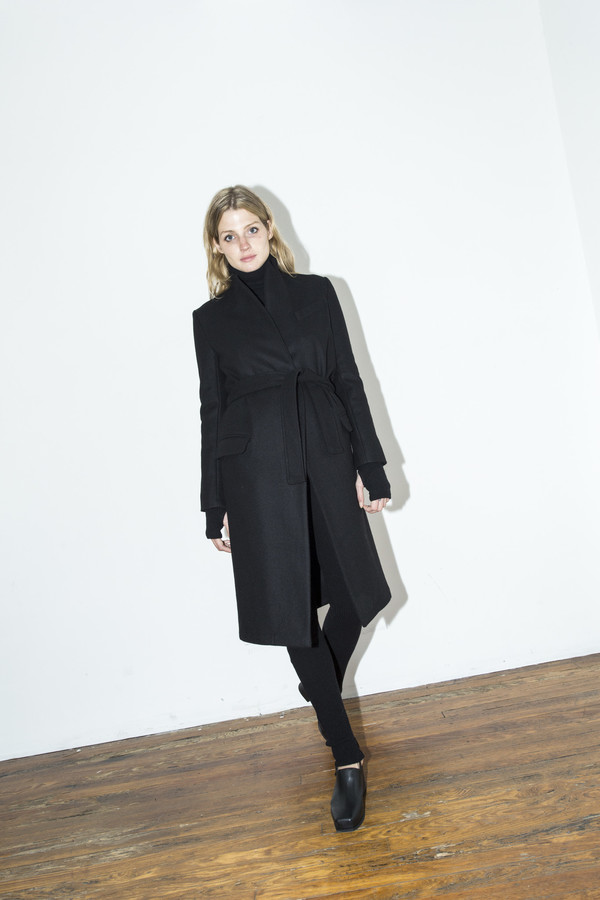Assembly New York Black Belt Coat Assembly New York Black Belt Coat