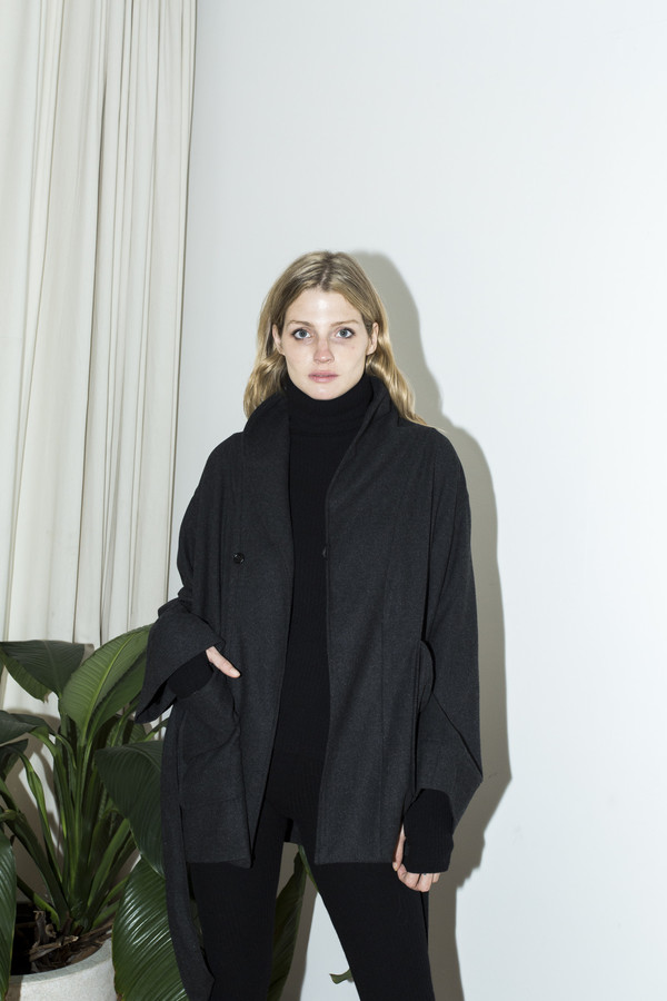 Assembly New York Grey Cropped Robe Coat Assembly New York Grey Cropped Robe Coat