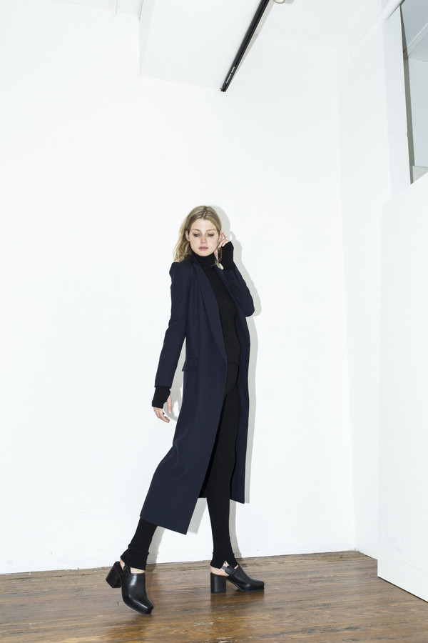 Assembly New York Navy Long Coat Assembly New York Navy Long Coat