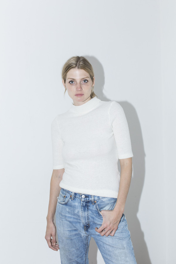 Assembly New York Off White Ribbed T-Shirt Assembly New York Off White Ribbed T-Shirt
