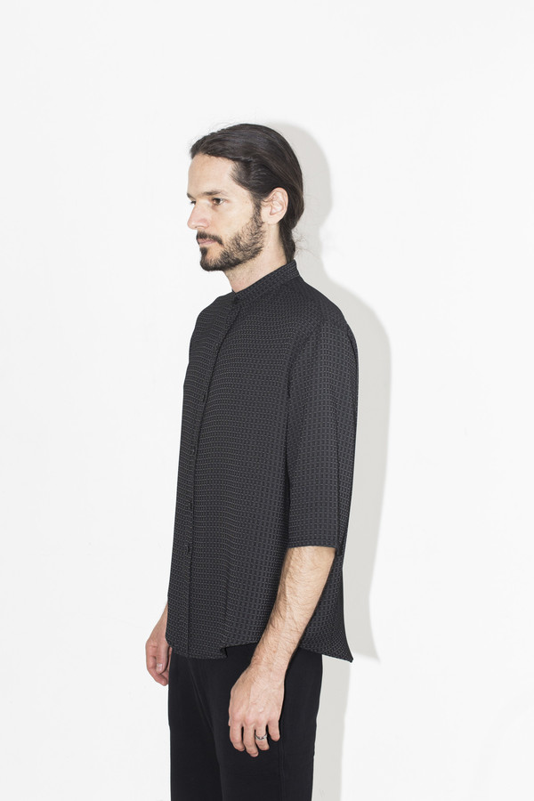 Men's Assembly New York Pattern No Collar Shirt Men's Assembly New York Pattern No Collar Shirt