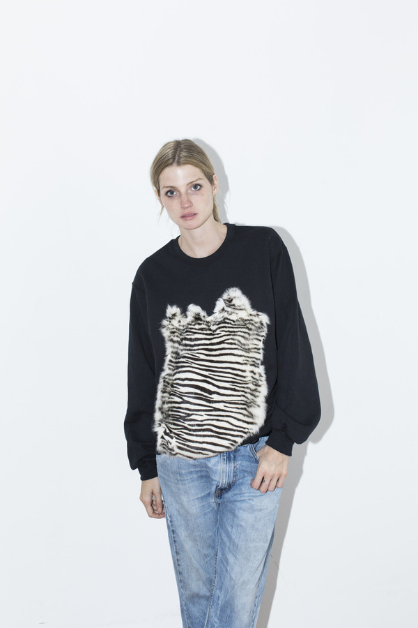 Assembly New York Zebra Fur Sweatshirt Assembly New York Zebra Fur Sweatshirt