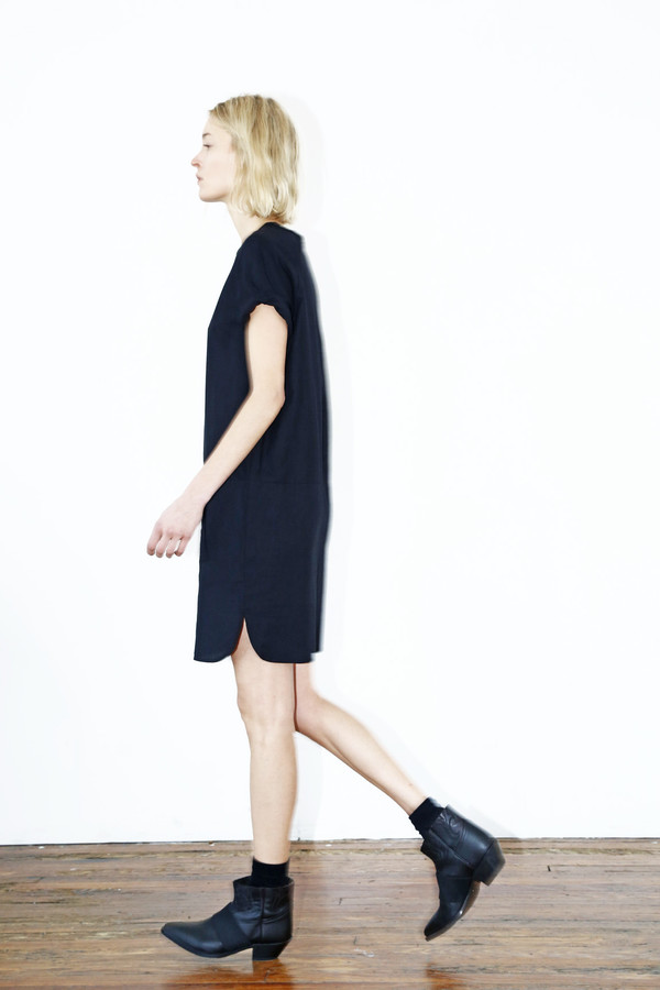 Black Cotton Raglan Dress Black Cotton Raglan Dress
