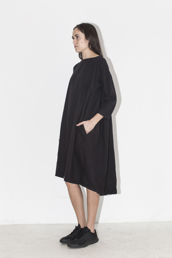 Black Crane Black Long Pleats Dress Black Crane Black Long Pleats Dress