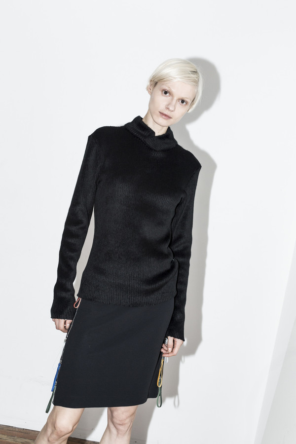 C.F. Goldman Black Knit Turtleneck C.F. Goldman Black Knit Turtleneck