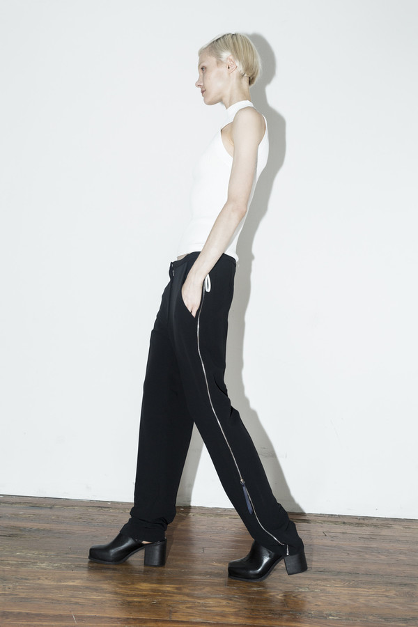 C.F. Goldman Black Zip Pant C.F. Goldman Black Zip Pant