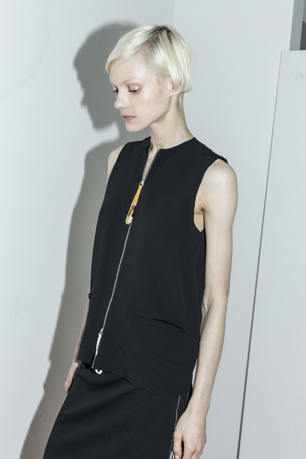 C.F. Goldman Black Zip Top C.F. Goldman Black Zip Top