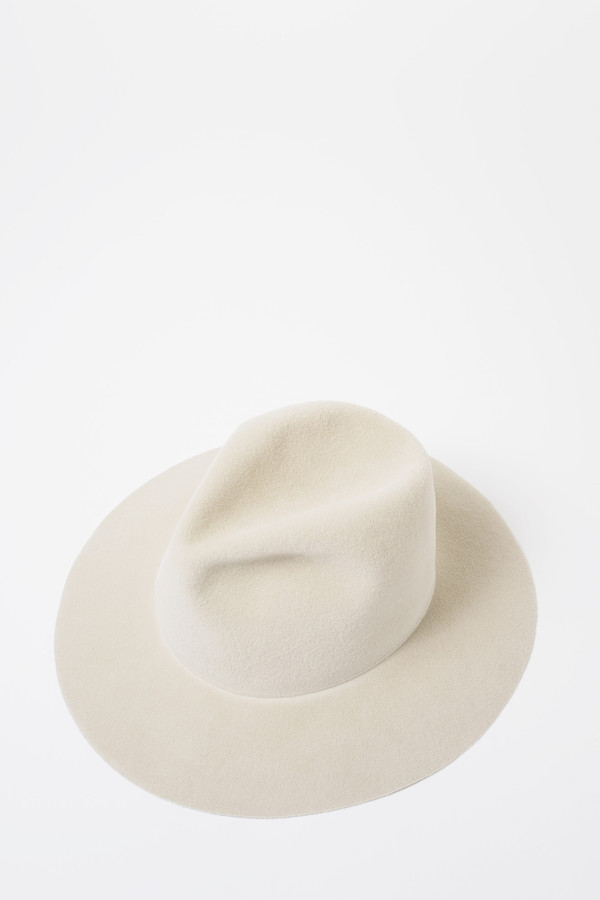 Clyde Alabaster Angora Pinch Hat Clyde Alabaster Angora Pinch Hat
