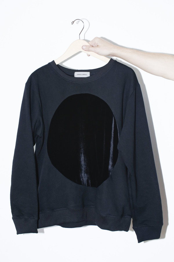 Unisex Correll Correll Velvet Circle Sweatshirt |Black Unisex Correll Correll Velvet Circle Sweatshirt |Black