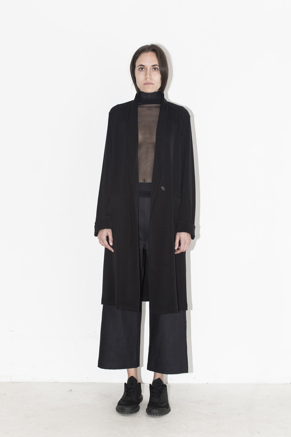 David Michael Black Woven Robe David Michael Black Woven Robe