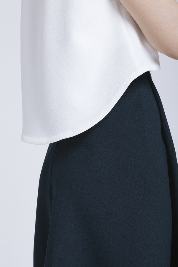 Kaarem White Chime Collar Top Kaarem White Chime Collar Top