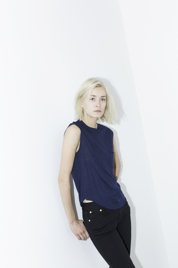Assembly New York Navy Sleeveless Pocket Tee Assembly New York Navy Sleeveless Pocket Tee