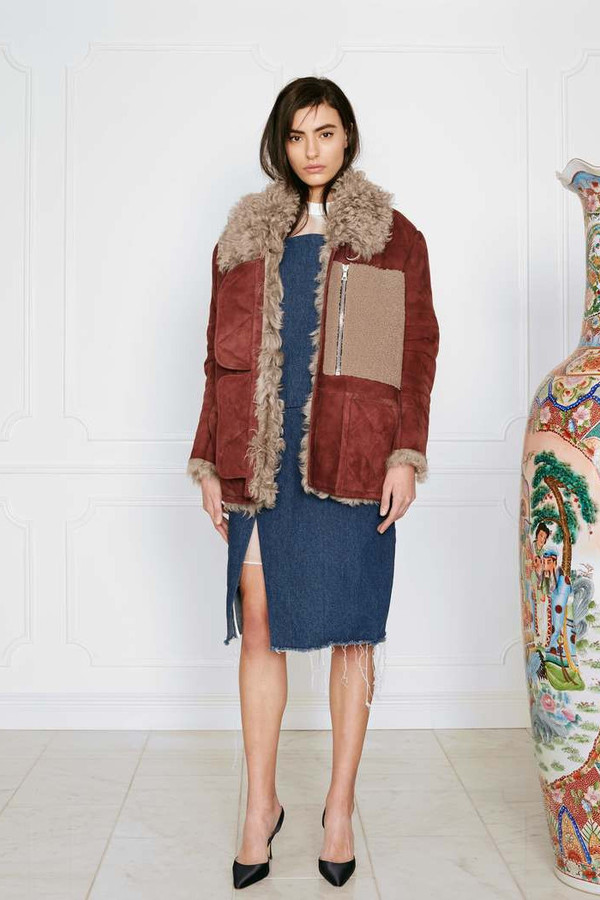 Sandy Liang Dyed Ines Shearling Sandy Liang Dyed Ines Shearling