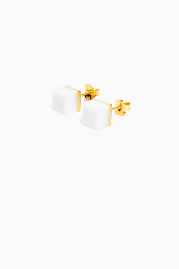 Ming Yu Wang White Agate Cubic Earring Ming Yu Wang White Agate Cubic Earring