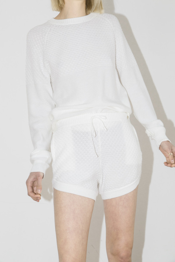 giu giu White Knit Shorts giu giu White Knit Shorts