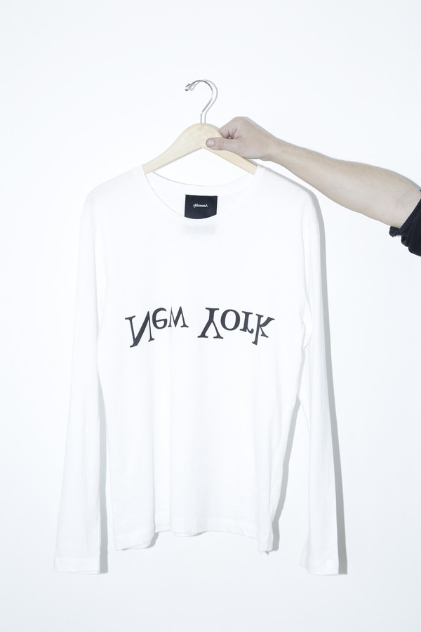 Unisex Assembly White Long-sleeved Logo T-shirt Unisex Assembly White Long-sleeved Logo T-shirt