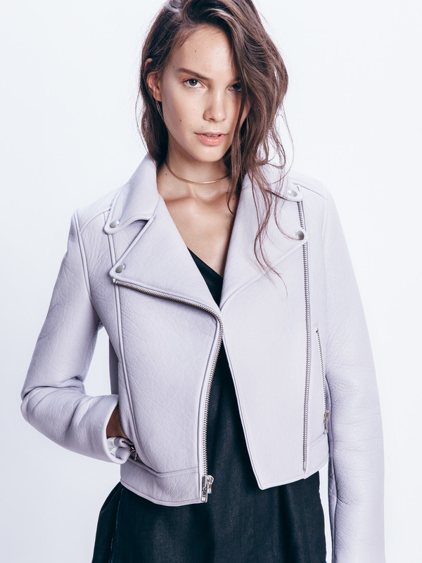 Loeffler Randall Lavander Foam Leather Moto Loeffler Randall Lavander Foam Leather Moto