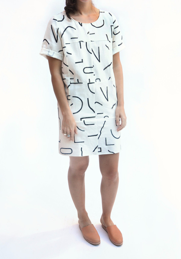 Dusen Dusen Lines Pattern Supercheck Dress Dusen Dusen Lines Pattern Supercheck Dress