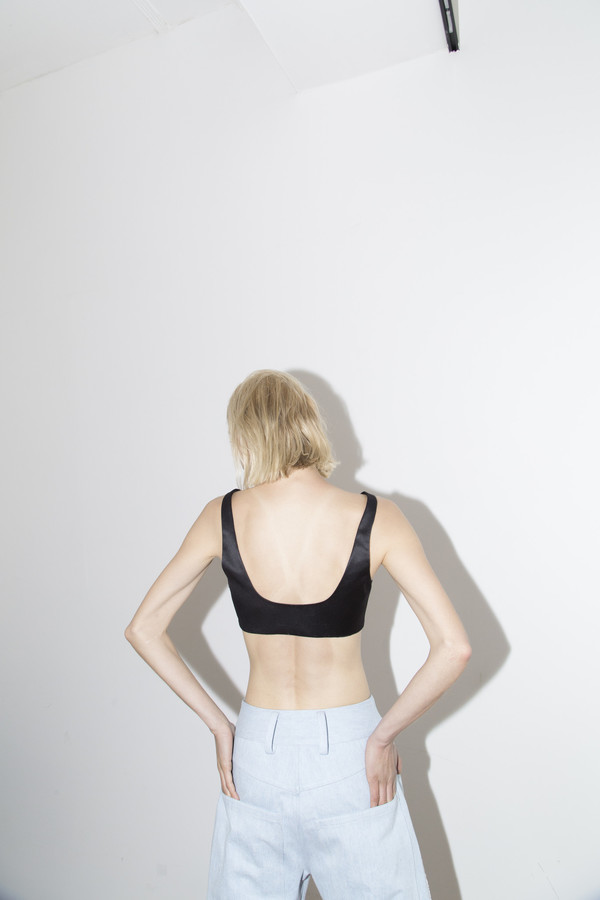 Sandy Liang Black Franny Top Sandy Liang Black Franny Top