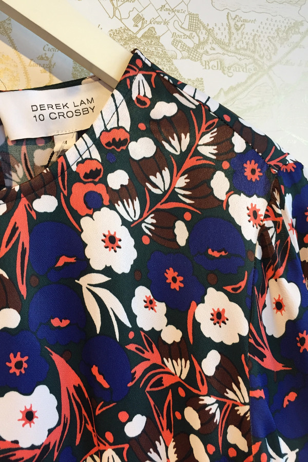 Derek Lam 10 Crosby Floral Printed Blouse Derek Lam 10 Crosby Floral Printed Blouse