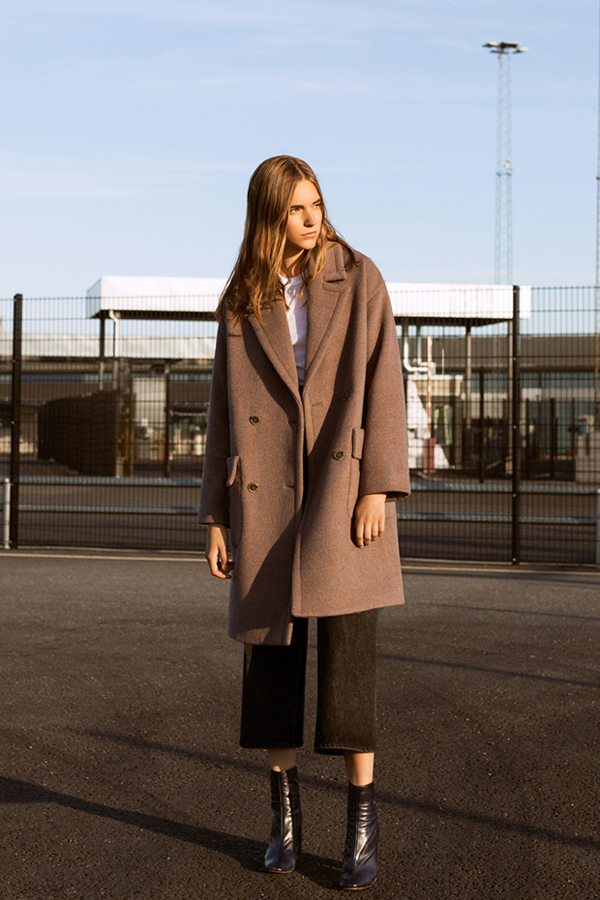 ANDERSSON BELL Alice Oversized Double Breasted Coat- Pink Melange ANDERSSON BELL Alice Oversized Double Breasted Coat- Pink Melange