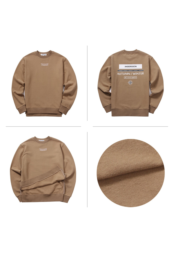 ANDERSSON BELL Unisex City Coordinates Sweatshirt- Beige ANDERSSON BELL Unisex City Coordinates Sweatshirt- Beige