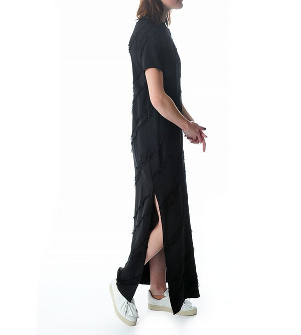 Ports 1961 Short Sleeve Gown with Fringe Ports 1961 Short Sleeve Gown with Fringe